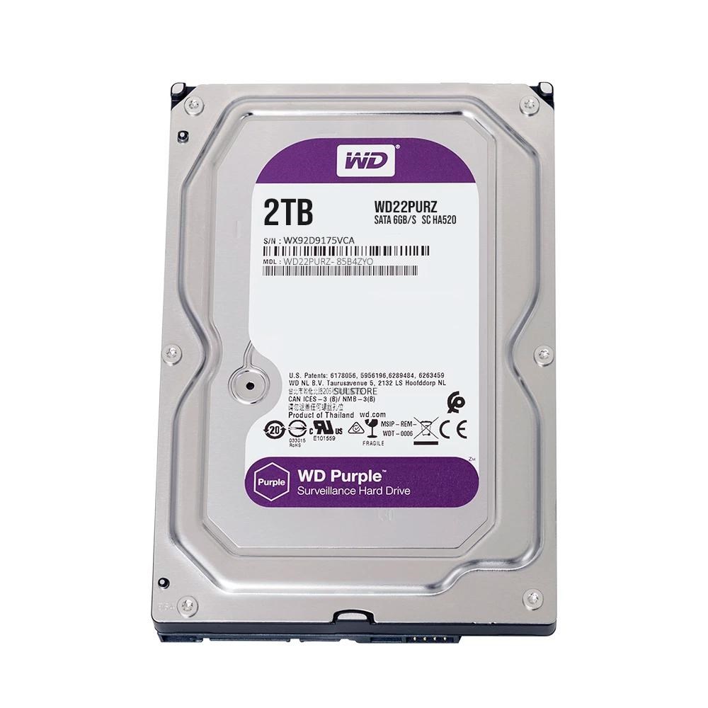 WD PURPLE 2TB 5400RPM 256MB SATA3 WD22PURZ 7/24 GUVENLIK (RESMİ DİSTİ GARANTİLİ)